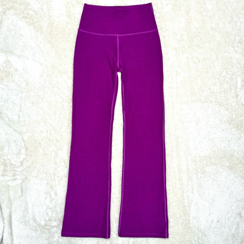 BEYOND YOGA Spacedye Bootcut Pant Super Soft Stretch Raspberry Pink Women L - Picture 2 of 12